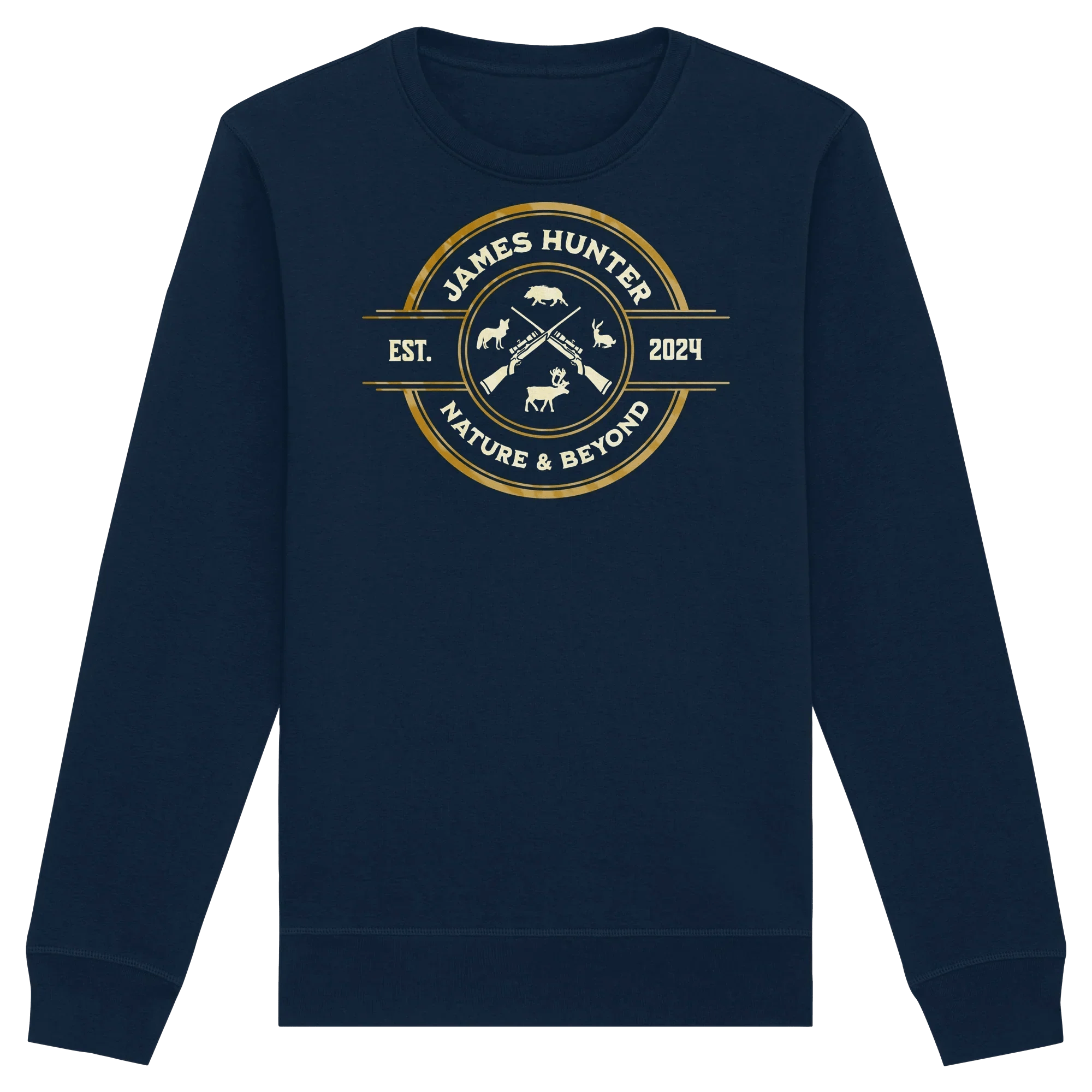 James Hunter - Nature and Beyond Sweatshirts French Navy / XS The Hunter’s Emblem – James Hunter Original - Organic Basic Unisex Sweatshirt