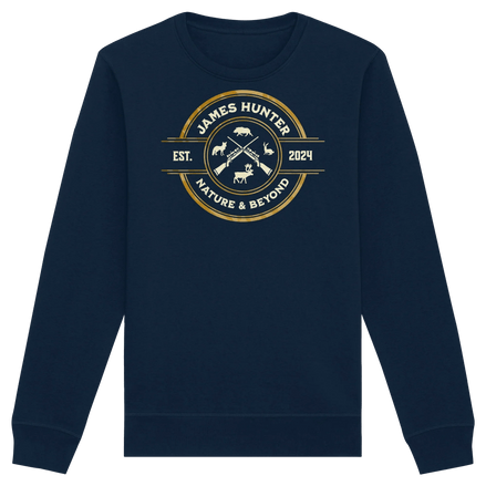 James Hunter - Nature and Beyond Sweatshirts French Navy / XS The Hunter’s Emblem – James Hunter Original - Organic Basic Unisex Sweatshirt