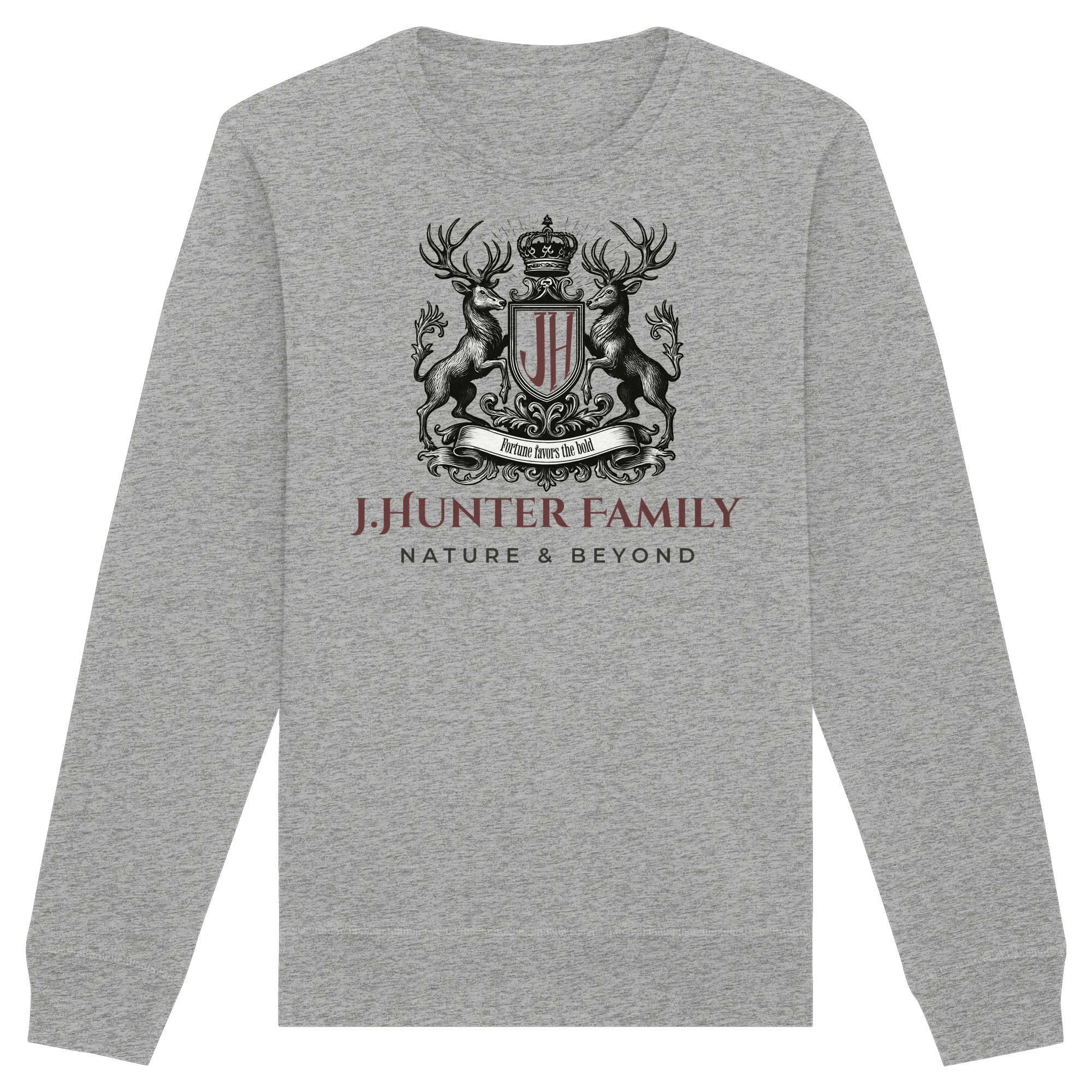 James Hunter - Nature and Beyond Sweatshirts Heather Grey / XS James Hunter Family - Grey/Black - Organic Basic Unisex Sweatshirt