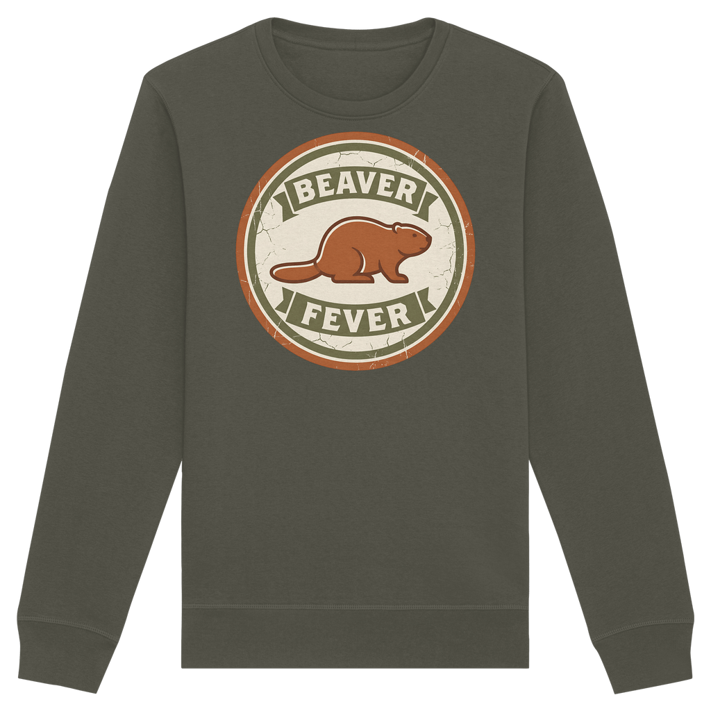 James Hunter - Nature and Beyond Sweatshirts Khaki / XS Beaver Fever - Organic Basic Unisex Sweatshirt