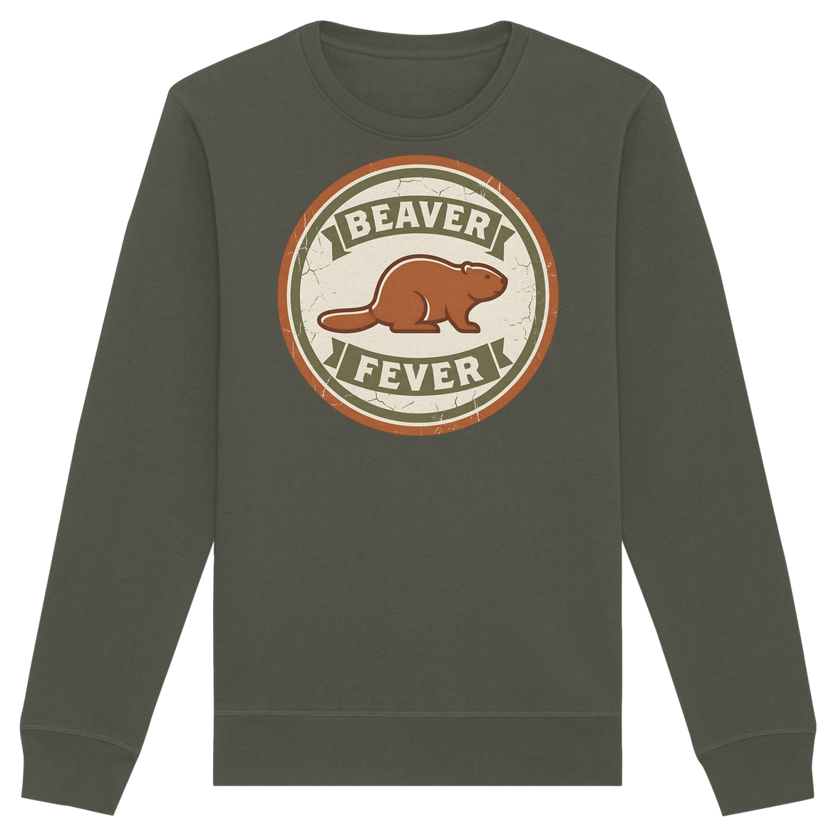 James Hunter - Nature and Beyond Sweatshirts Khaki / XS Beaver Fever - Organic Basic Unisex Sweatshirt