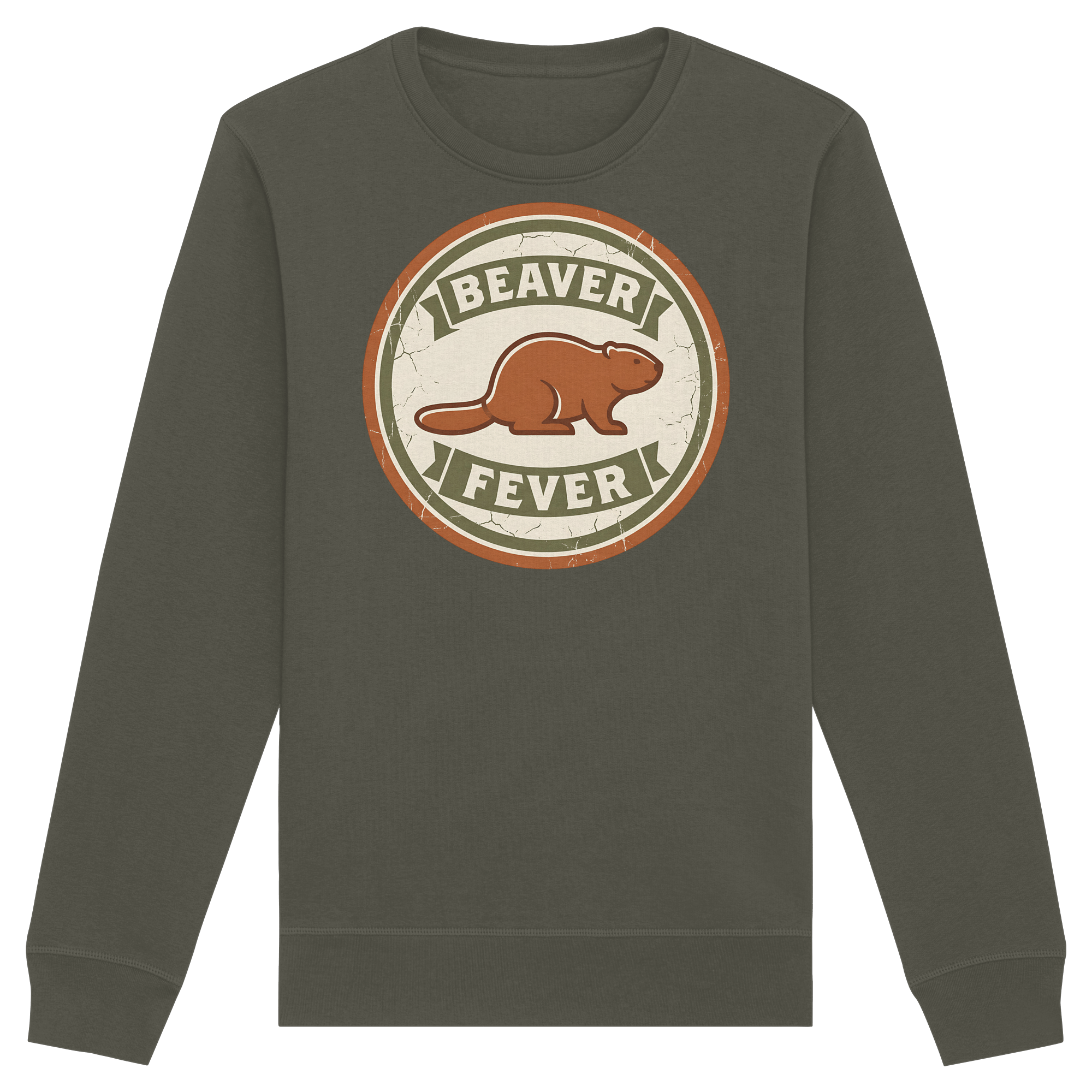 James Hunter - Nature and Beyond Sweatshirts Khaki / XS Beaver Fever - Organic Basic Unisex Sweatshirt