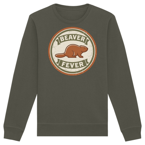 James Hunter - Nature and Beyond Sweatshirts Khaki / XS Beaver Fever - Organic Basic Unisex Sweatshirt