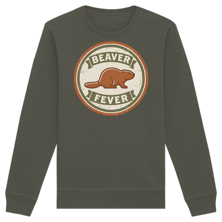 James Hunter - Nature and Beyond Sweatshirts Khaki / XS Beaver Fever - Organic Basic Unisex Sweatshirt