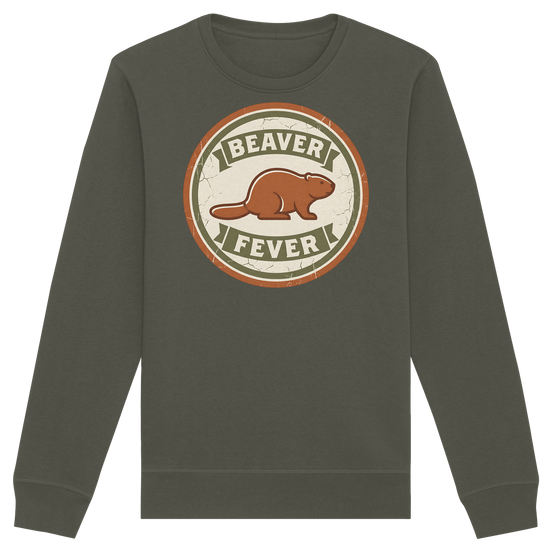 James Hunter - Nature and Beyond Sweatshirts Khaki / XS Beaver Fever - Organic Basic Unisex Sweatshirt