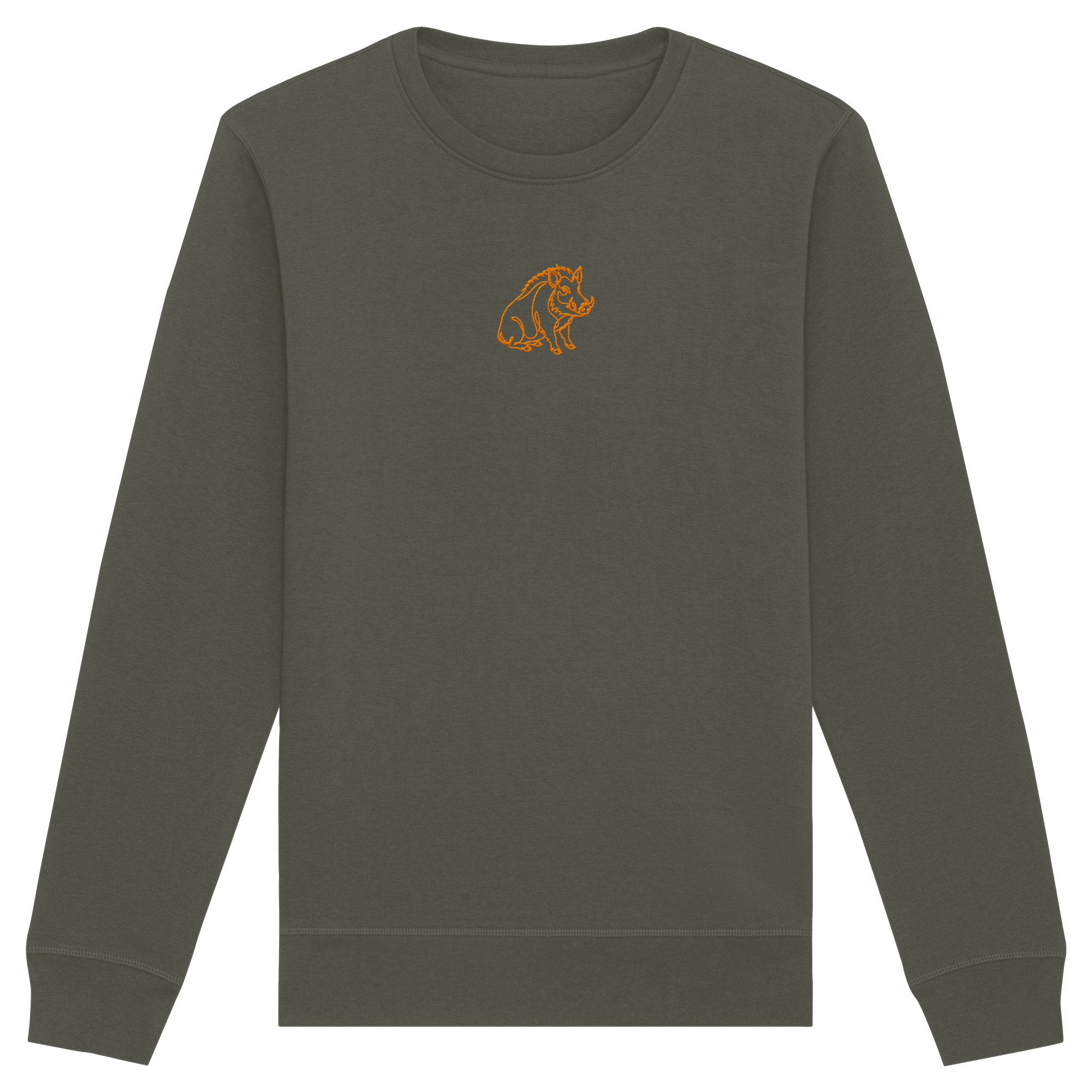 James Hunter - Nature and Beyond Sweatshirts Khaki / XS Resting Boar (embroidery) - Organic Basic Unisex Sweatshirt
