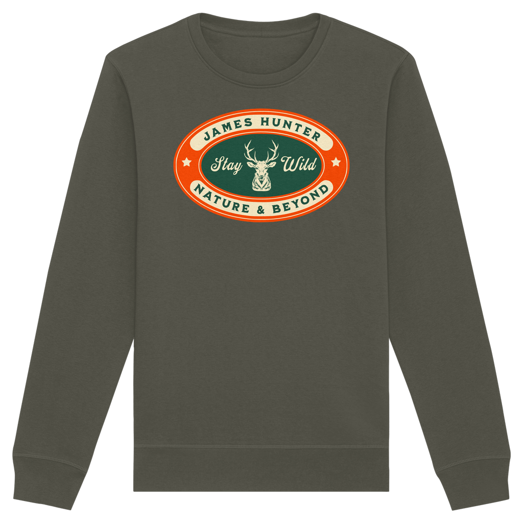 James Hunter - Nature and Beyond Sweatshirts Khaki / XS Stay Wild - Organic Basic Unisex Sweatshirt