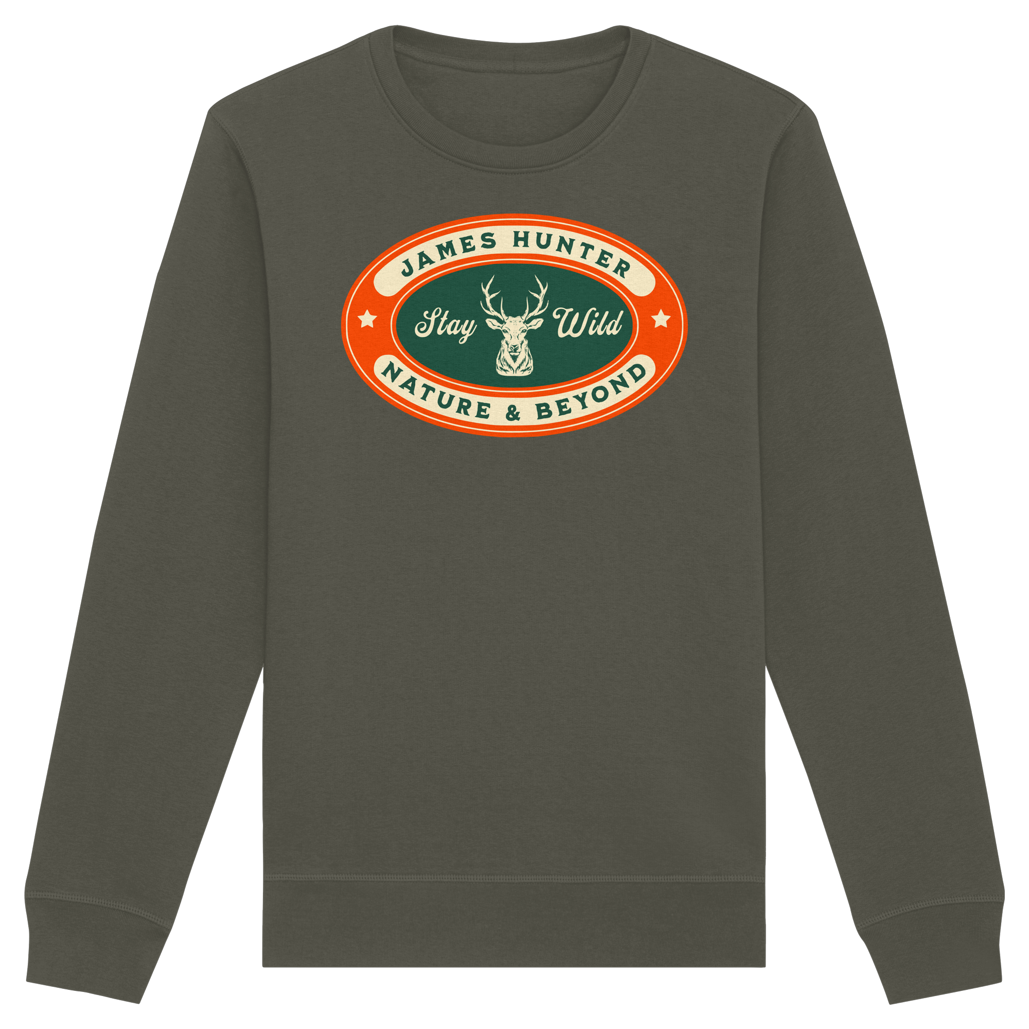 James Hunter - Nature and Beyond Sweatshirts Khaki / XS Stay Wild - Organic Basic Unisex Sweatshirt