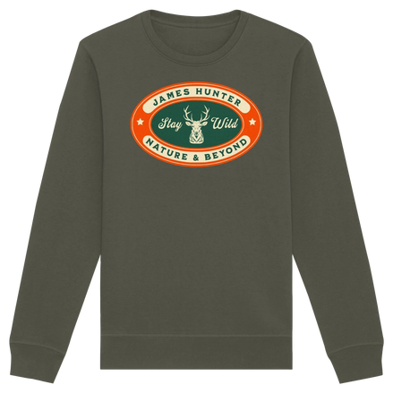 James Hunter - Nature and Beyond Sweatshirts Khaki / XS Stay Wild - Organic Basic Unisex Sweatshirt