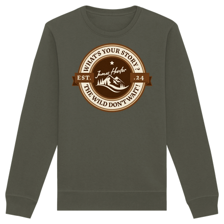 James Hunter - Nature and Beyond Sweatshirts Khaki / XS What's your Story ? Brown/Khaki - Organic Unisex Sweatshirt