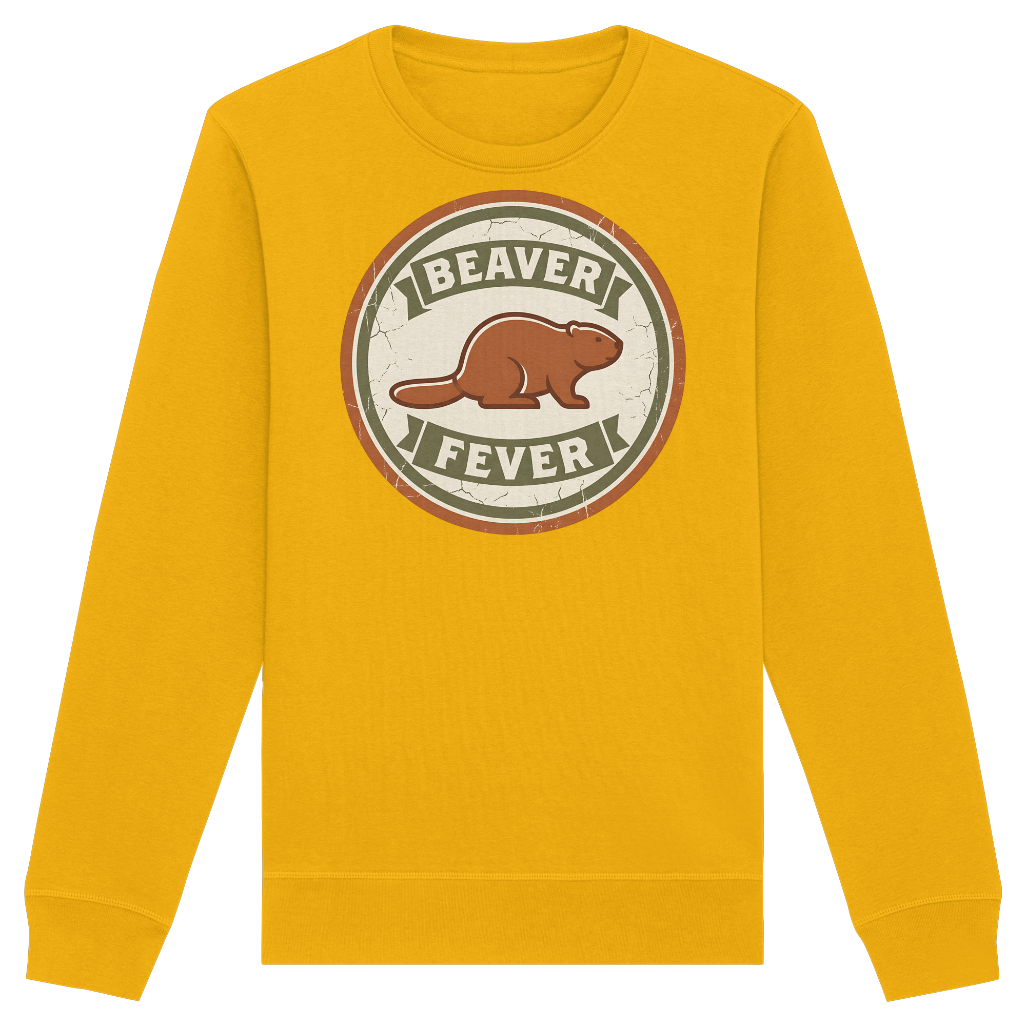 James Hunter - Nature and Beyond Sweatshirts Spectra Yellow / XS Beaver Fever - Organic Basic Unisex Sweatshirt