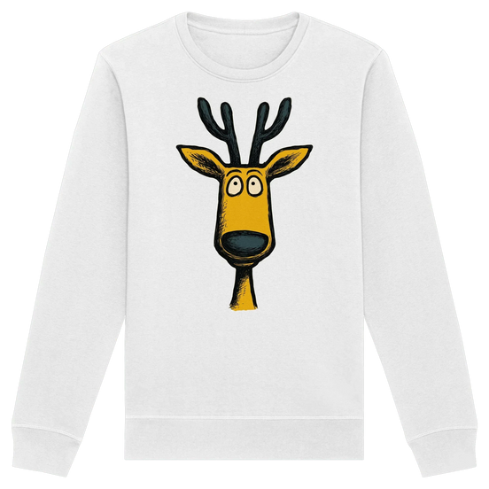 James Hunter - Nature and Beyond Sweatshirts White / XS Deer Caricature - Organic Basic Unisex Sweatshirt
