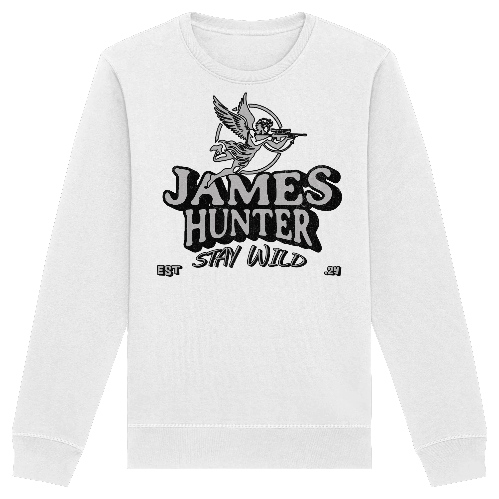 James Hunter - Nature and Beyond Sweatshirts White / XS Stay Wild – James Hunter Angel Edition - Organic Basic Unisex Sweatshirt