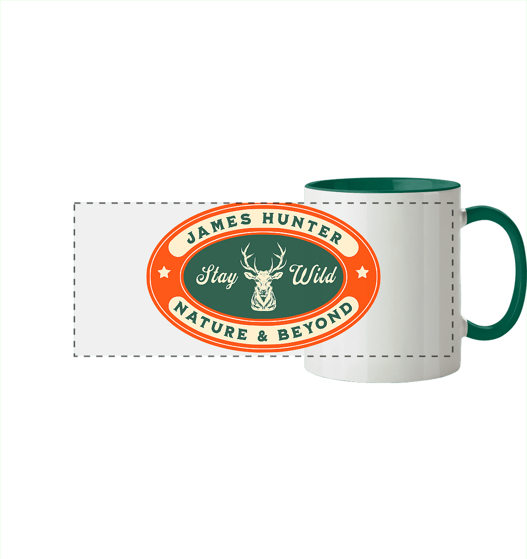 James Hunter - Nature and Beyond Trinkgefäße Dunkelgrün / 330ml Stay Wild - Panorama Tasse zweifarbig