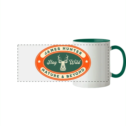 James Hunter - Nature and Beyond Trinkgefäße Dunkelgrün / 330ml Stay Wild - Panorama Tasse zweifarbig