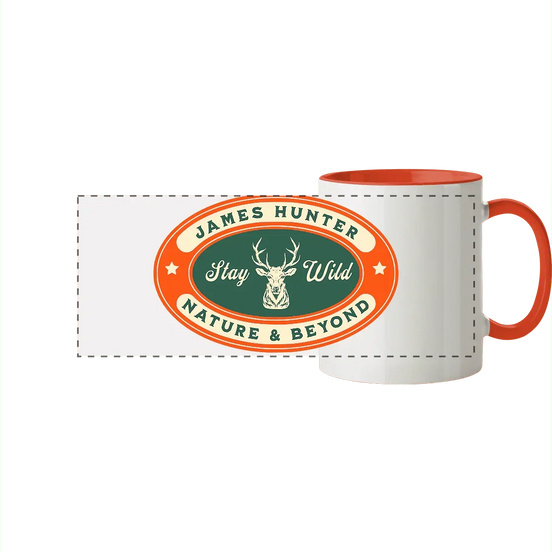 James Hunter - Nature and Beyond Trinkgefäße Orange / 330ml Stay Wild - Panorama Tasse zweifarbig