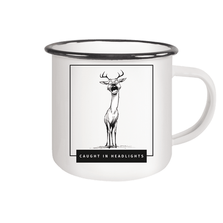 James Hunter - Nature and Beyond Trinkgefäße White / 300ml Caught in Headlights - Emaille Tasse (Black)