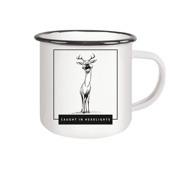 James Hunter - Nature and Beyond Trinkgefäße White / 300ml Caught in Headlights - Emaille Tasse (Black)