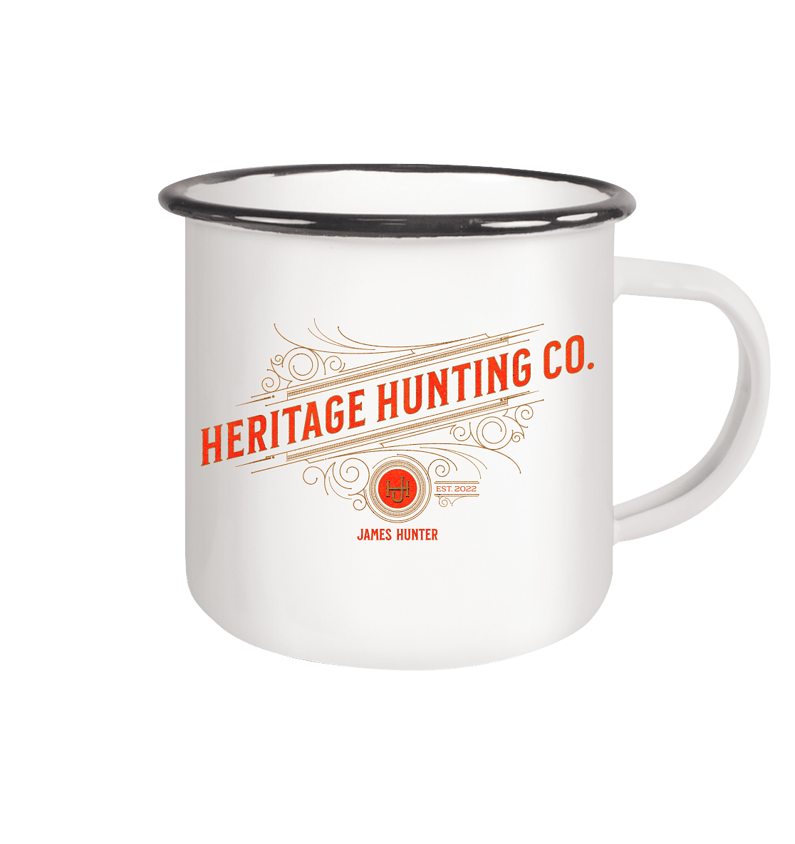 James Hunter - Nature and Beyond Trinkgefäße White / 300ml Heritage Hunting Co. - Emaille Tasse (Black)