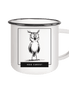 James Hunter - Nature and Beyond Trinkgefäße White / 300ml Hoo Cares ? - Emaille Tasse (Black)