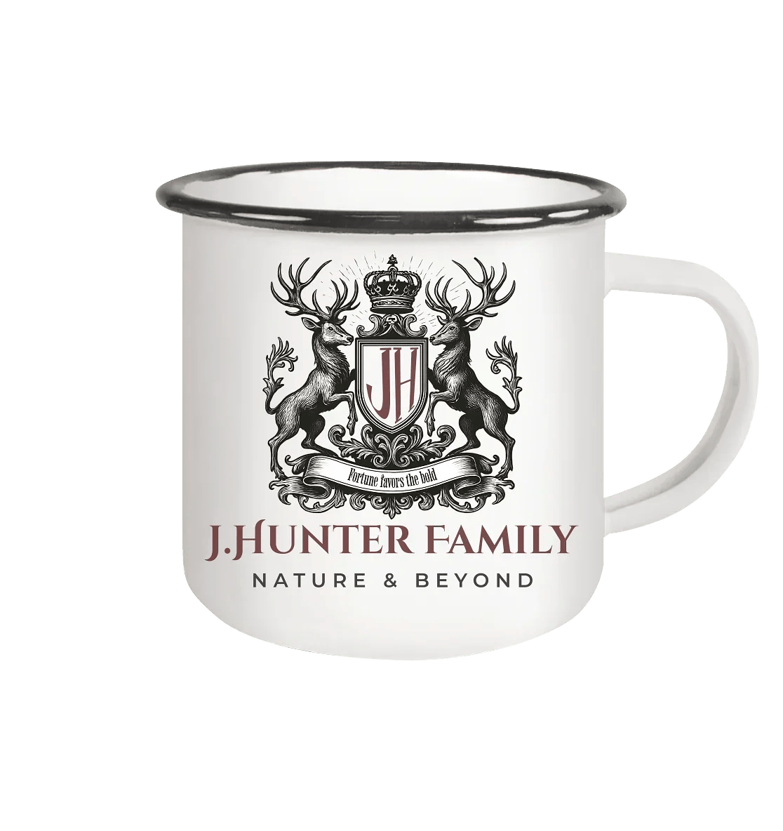 James Hunter - Nature and Beyond Trinkgefäße White / 300ml James Hunter Family - Grey/Black - Emaille Tasse (Black)