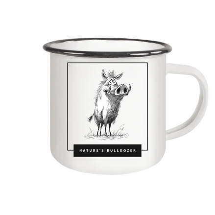 James Hunter - Nature and Beyond Trinkgefäße White / 300ml Nature's Bulldozer - Emaille Mug (Black)