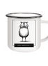 James Hunter - Nature and Beyond Trinkgefäße White / 300ml Stay Hootiful ! - Emaille Tasse (Black)