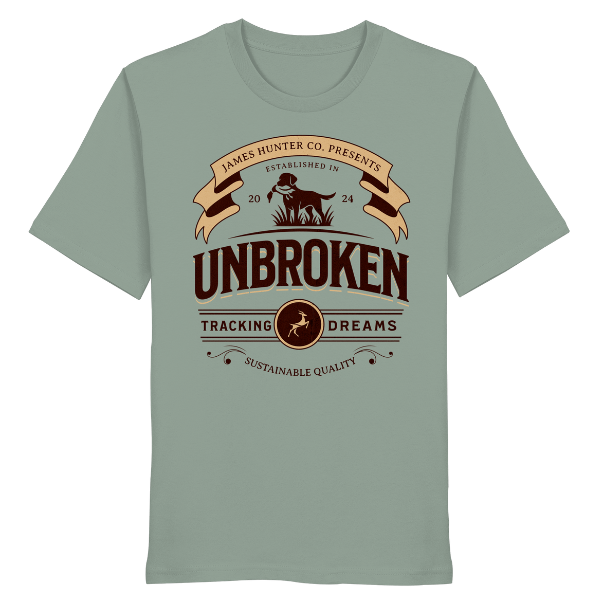 James Hunter - Nature and Beyond Unisex-Shirts Aloe / XS J. H. Unbroken - Tracking Dreams - Organic Shirt