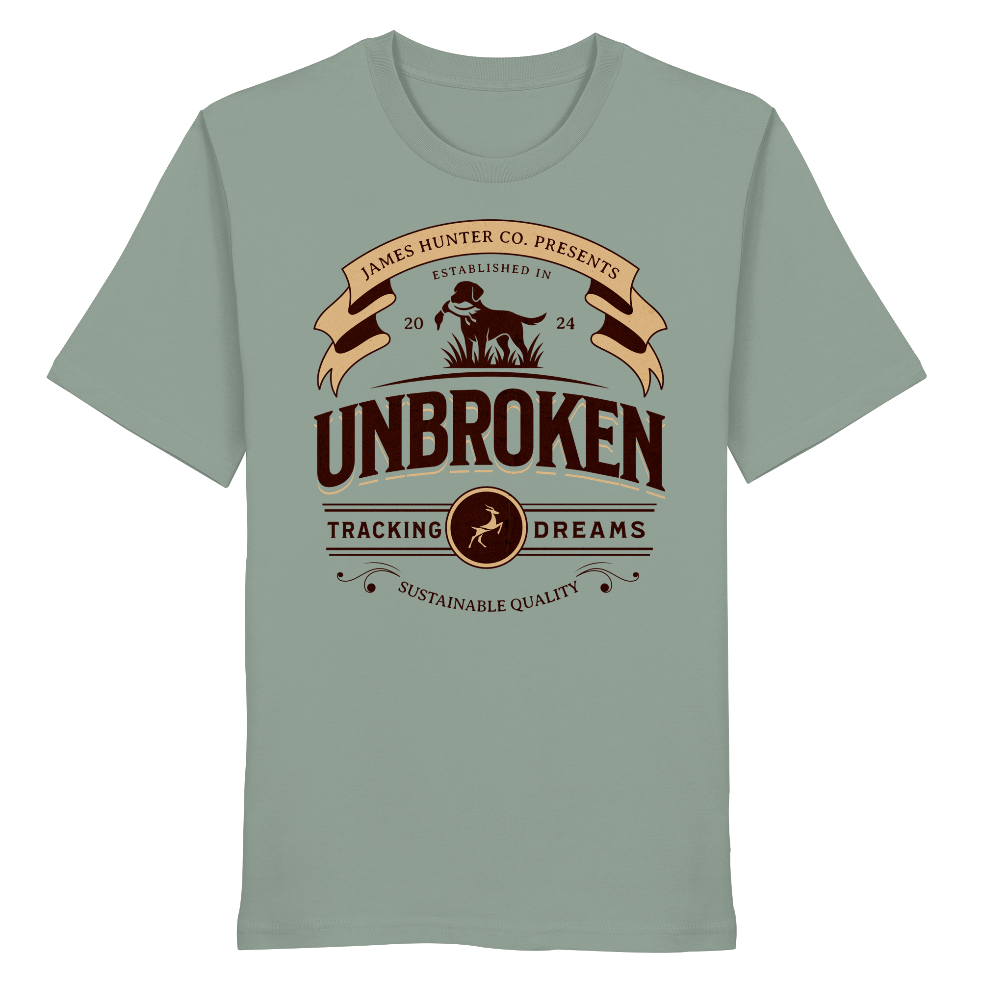 James Hunter - Nature and Beyond Unisex-Shirts Aloe / XS J. H. Unbroken - Tracking Dreams - Organic Shirt