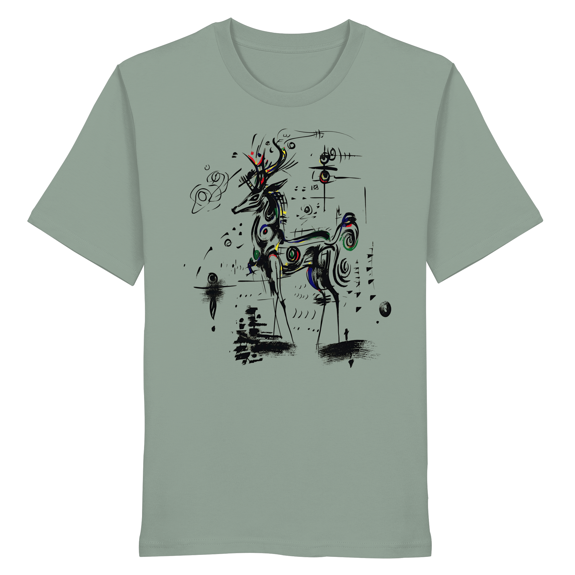 James Hunter - Nature and Beyond Unisex-Shirts Aloe / XS Shadow Stag — Art Collection Organic T-Shirt No. 6 - Organic Shirt