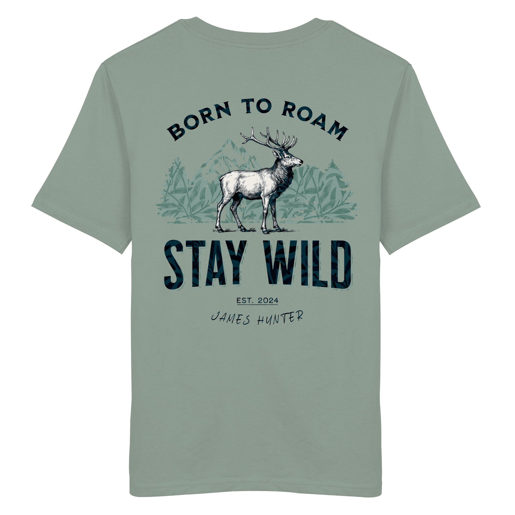 James Hunter - Nature and Beyond Unisex-Shirts Aloe / XS STAY WILD - Boarn to Roam
