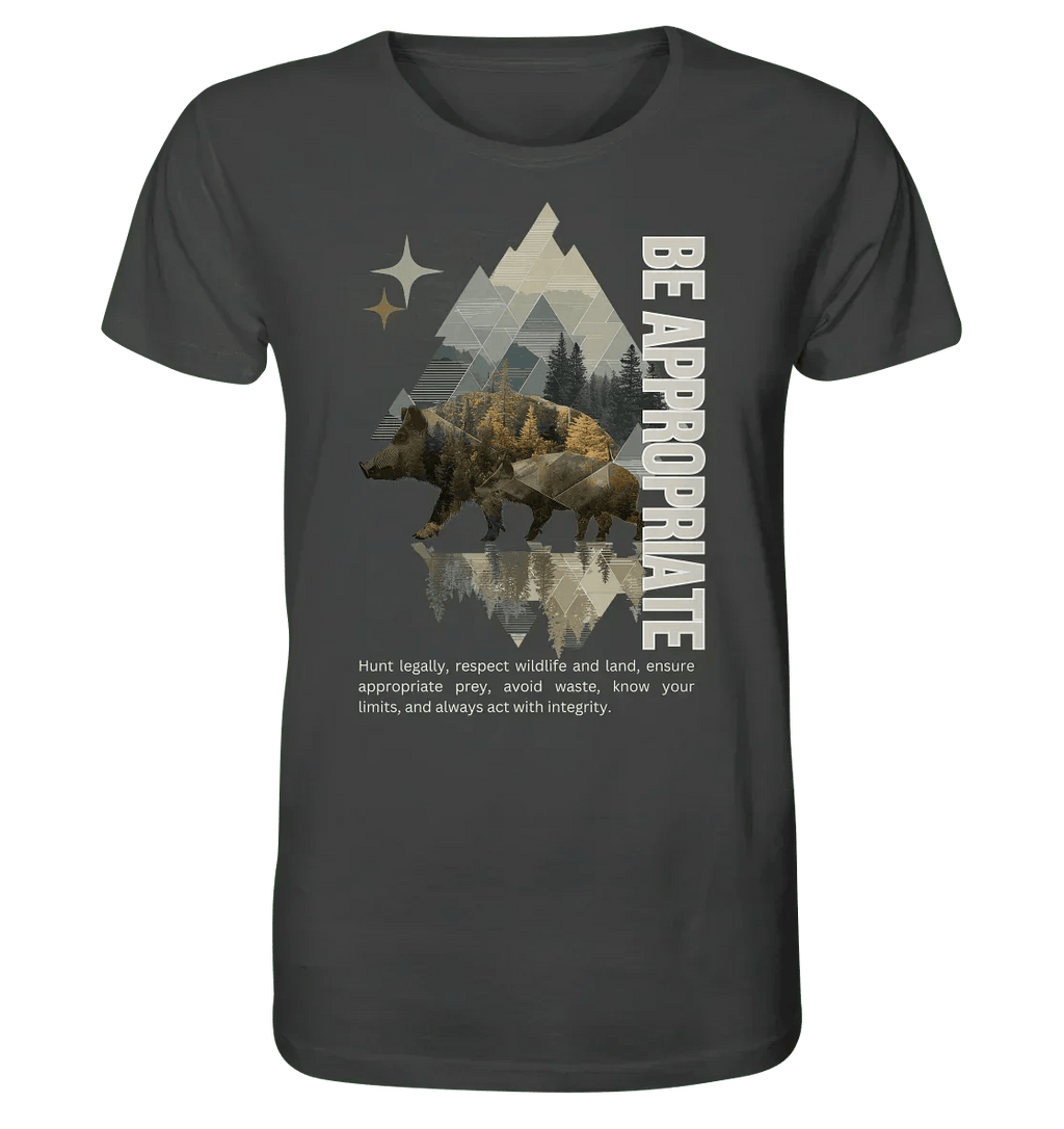 James Hunter - Nature and Beyond Unisex-Shirts Anthracite / XS Be Appropriate - Organic Shirt