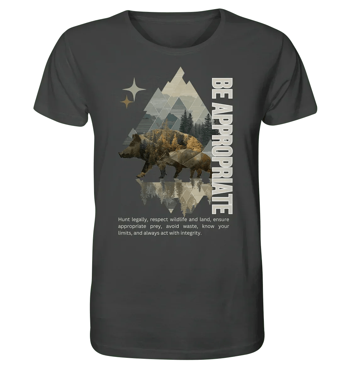 James Hunter - Nature and Beyond Unisex-Shirts Anthracite / XS Be Appropriate - Organic Shirt