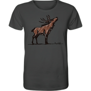 James Hunter - Nature and Beyond Unisex-Shirts Anthracite / XS Charming Deer Pencil Design - Organic Shirt