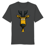 James Hunter - Nature and Beyond Unisex-Shirts Anthracite / XS Deer Caricature - Organic Shirt