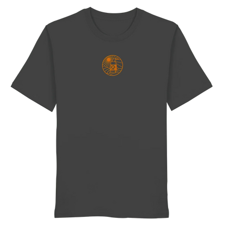 James Hunter - Nature and Beyond Unisex-Shirts Anthracite / XS Man on Platform (embroidery)  - Organic Shirt