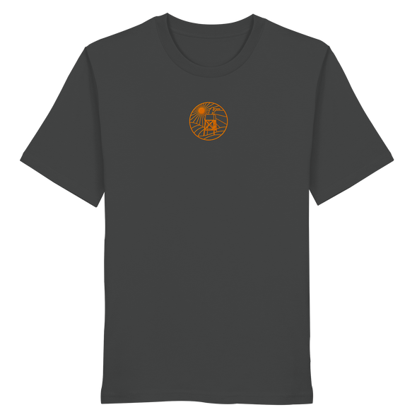 James Hunter - Nature and Beyond Unisex-Shirts Anthracite / XS Man on Platform (embroidery)  - Organic Shirt