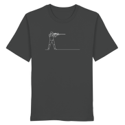 James Hunter - Nature and Beyond Unisex-Shirts Anthracite / XS Minimalist Hunter with Rifle - Organic Shirt