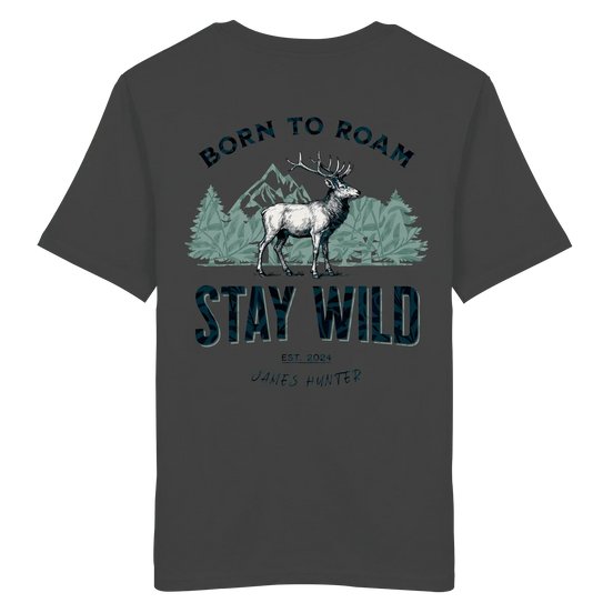 James Hunter - Nature and Beyond Unisex-Shirts Anthracite / XS STAY WILD - Boarn to Roam