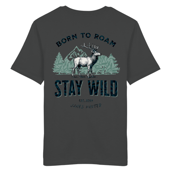 James Hunter - Nature and Beyond Unisex-Shirts Anthracite / XS STAY WILD - Boarn to Roam
