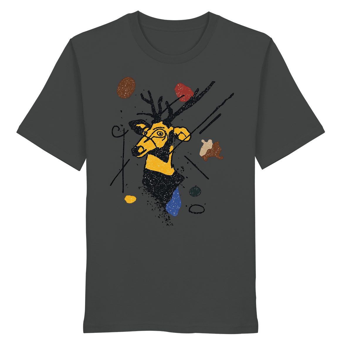 James Hunter - Nature and Beyond Unisex-Shirts Anthracite / XS The Stag — Art Collection No.2 - Organic Shirt