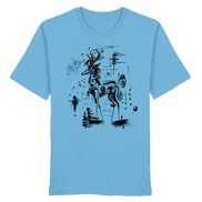 James Hunter - Nature and Beyond Unisex-Shirts Aqua Blue / XS Shadow Stag — Art Collection Organic T-Shirt No. 6 - Organic Shirt