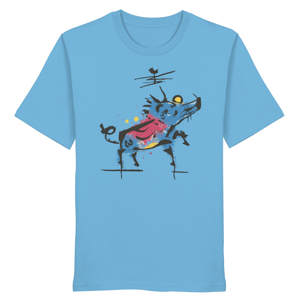 James Hunter - Nature and Beyond Unisex-Shirts Aqua Blue / XS Wild Charge — Art Collection Organic T-Shirt No. 5 - Organic Shirt