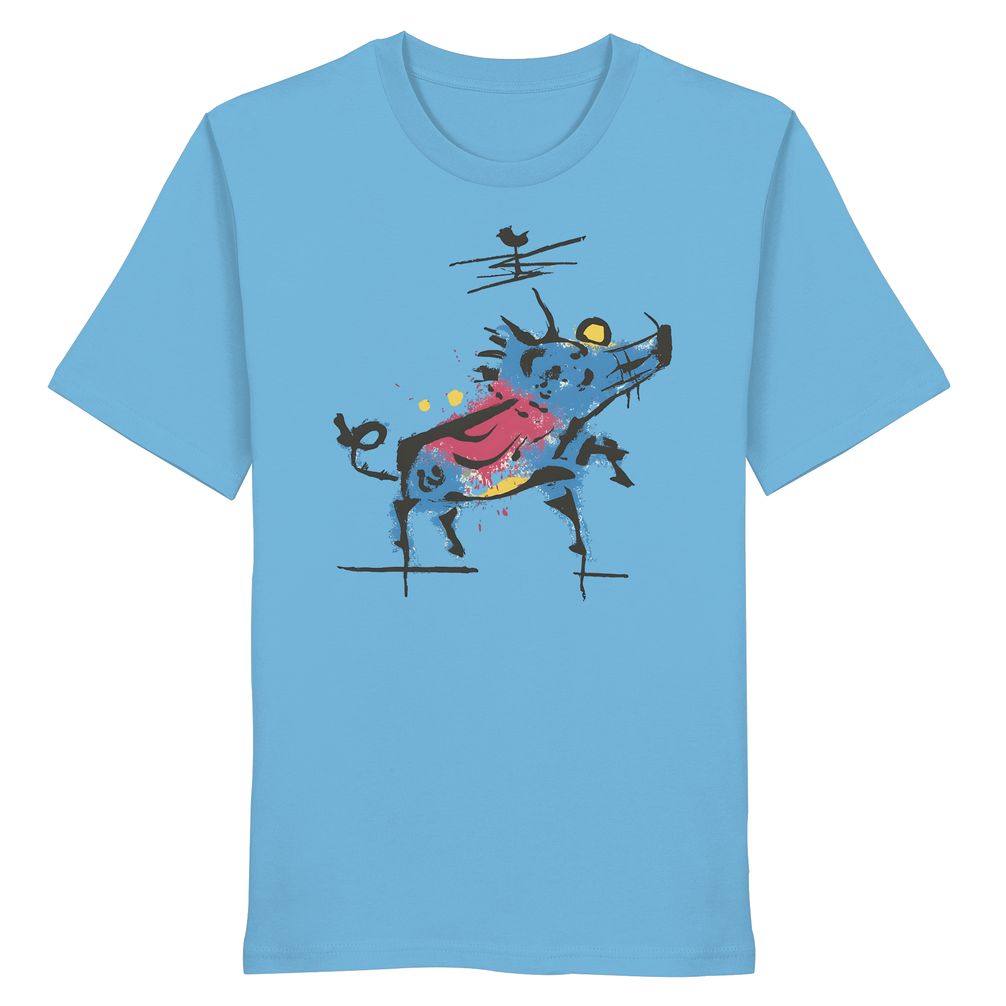 James Hunter - Nature and Beyond Unisex-Shirts Aqua Blue / XS Wild Charge — Art Collection Organic T-Shirt No. 5 - Organic Shirt