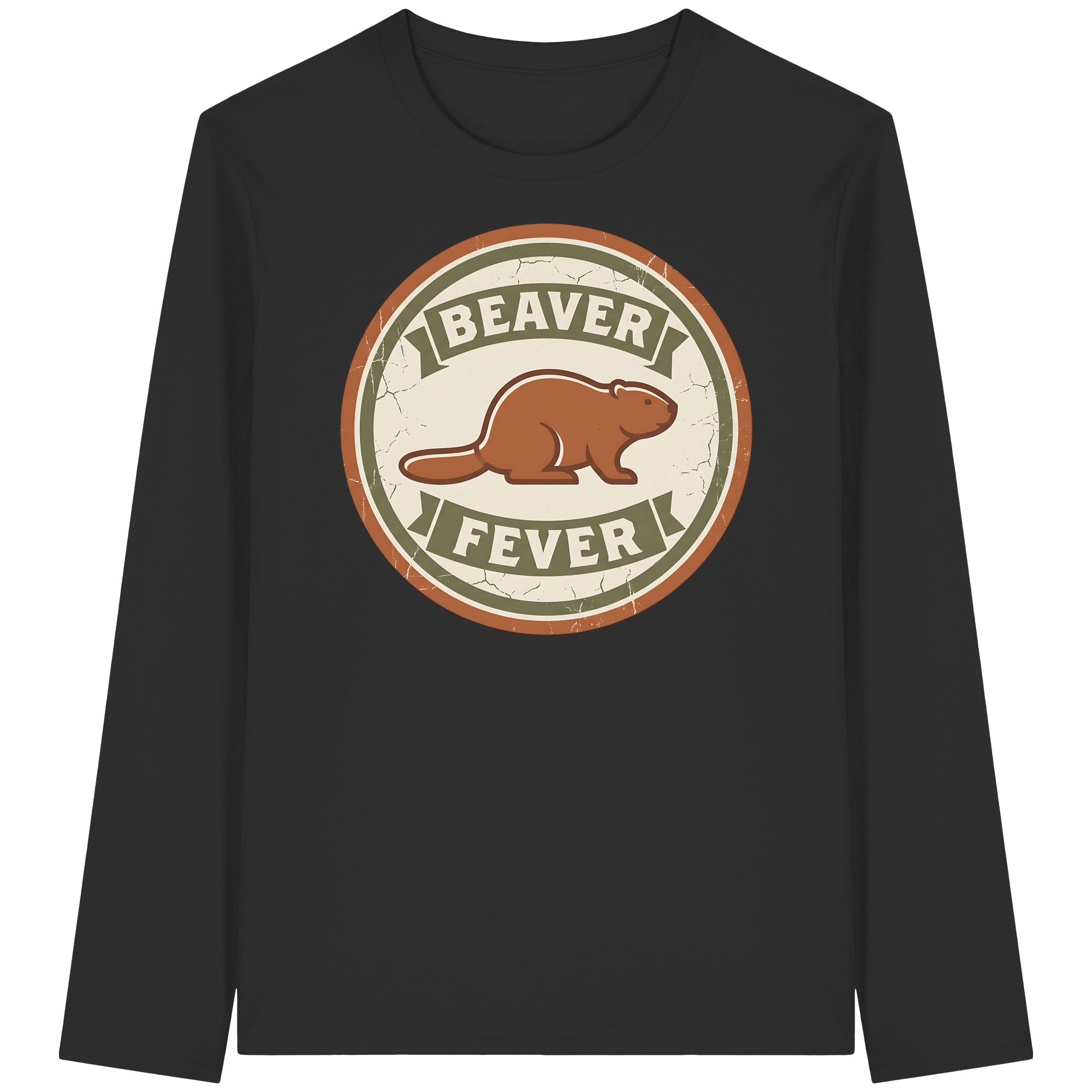 James Hunter - Nature and Beyond Unisex-Shirts Black / XS Beaver Fever - Organic Longsleeve T-Shirt