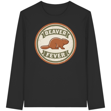 James Hunter - Nature and Beyond Unisex-Shirts Black / XS Beaver Fever - Organic Longsleeve T-Shirt
