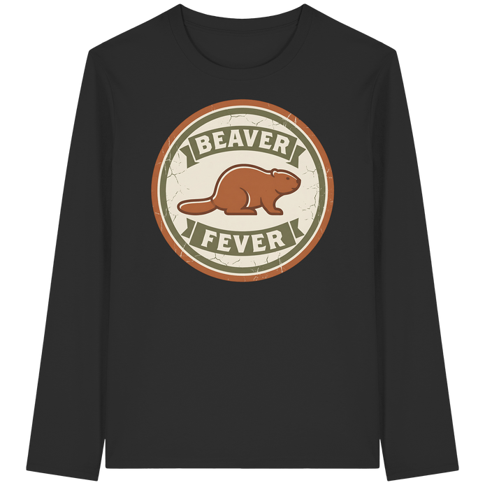 James Hunter - Nature and Beyond Unisex-Shirts Black / XS Beaver Fever - Organic Longsleeve T-Shirt