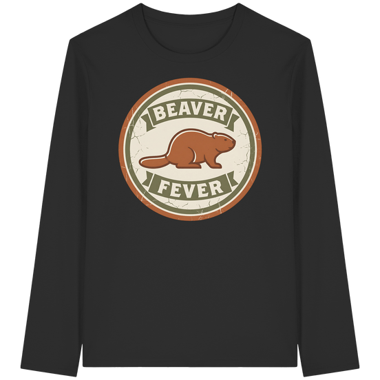 James Hunter - Nature and Beyond Unisex-Shirts Black / XS Beaver Fever - Organic Longsleeve T-Shirt