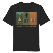 James Hunter - Nature and Beyond Unisex-Shirts Black / XS Coffe, Campfire and Cartridges - Organic Shirt