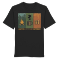James Hunter - Nature and Beyond Unisex-Shirts Black / XS Coffe, Campfire and Cartridges - Organic Shirt